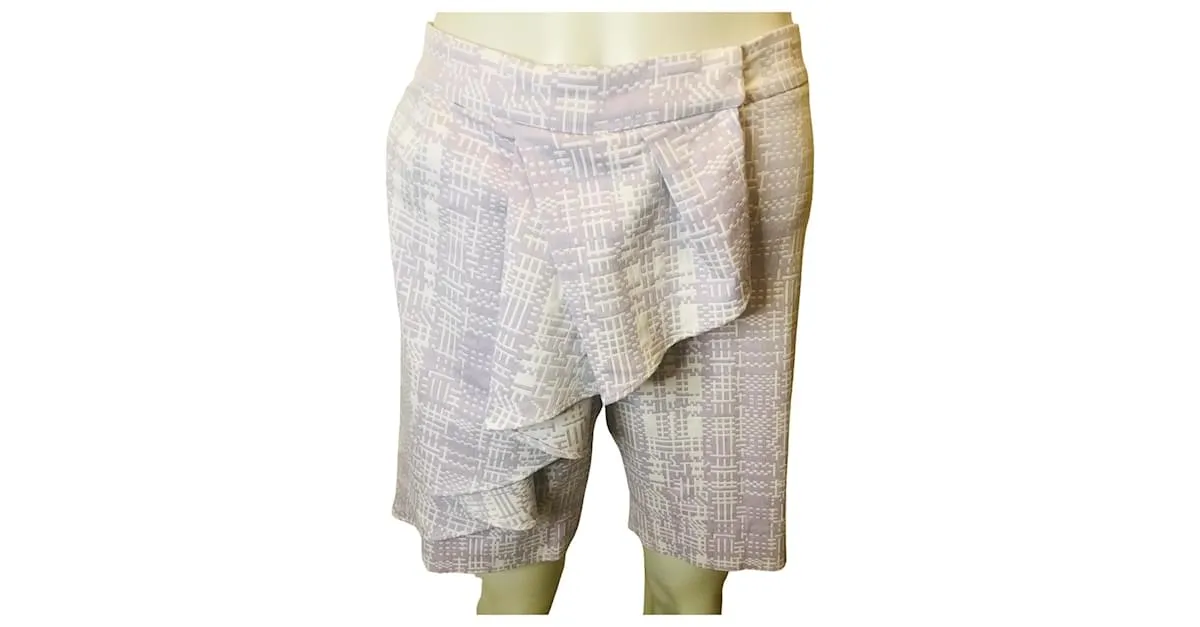 Autre Marque Bermudas con estampado Metradamo Blanco Púrpura 