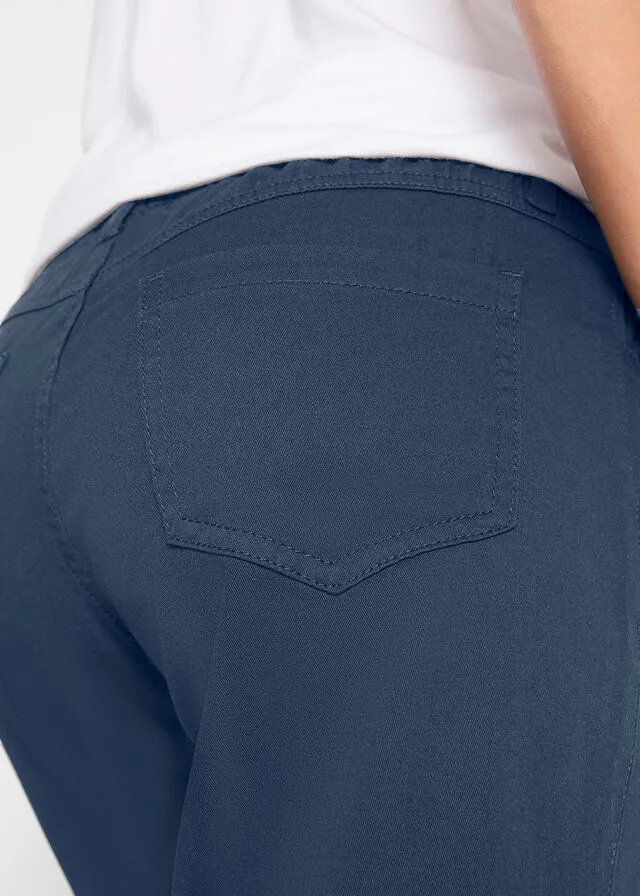 Bermudas elásticas (2 unidades) azul marino+denim claro