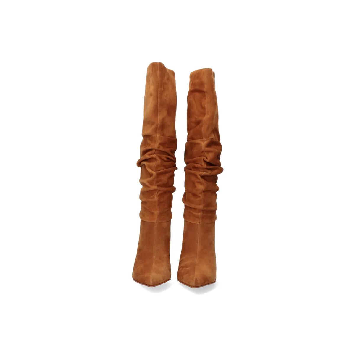 BOTA DRAPEADA DIANA-120 CAMEL SUEDE