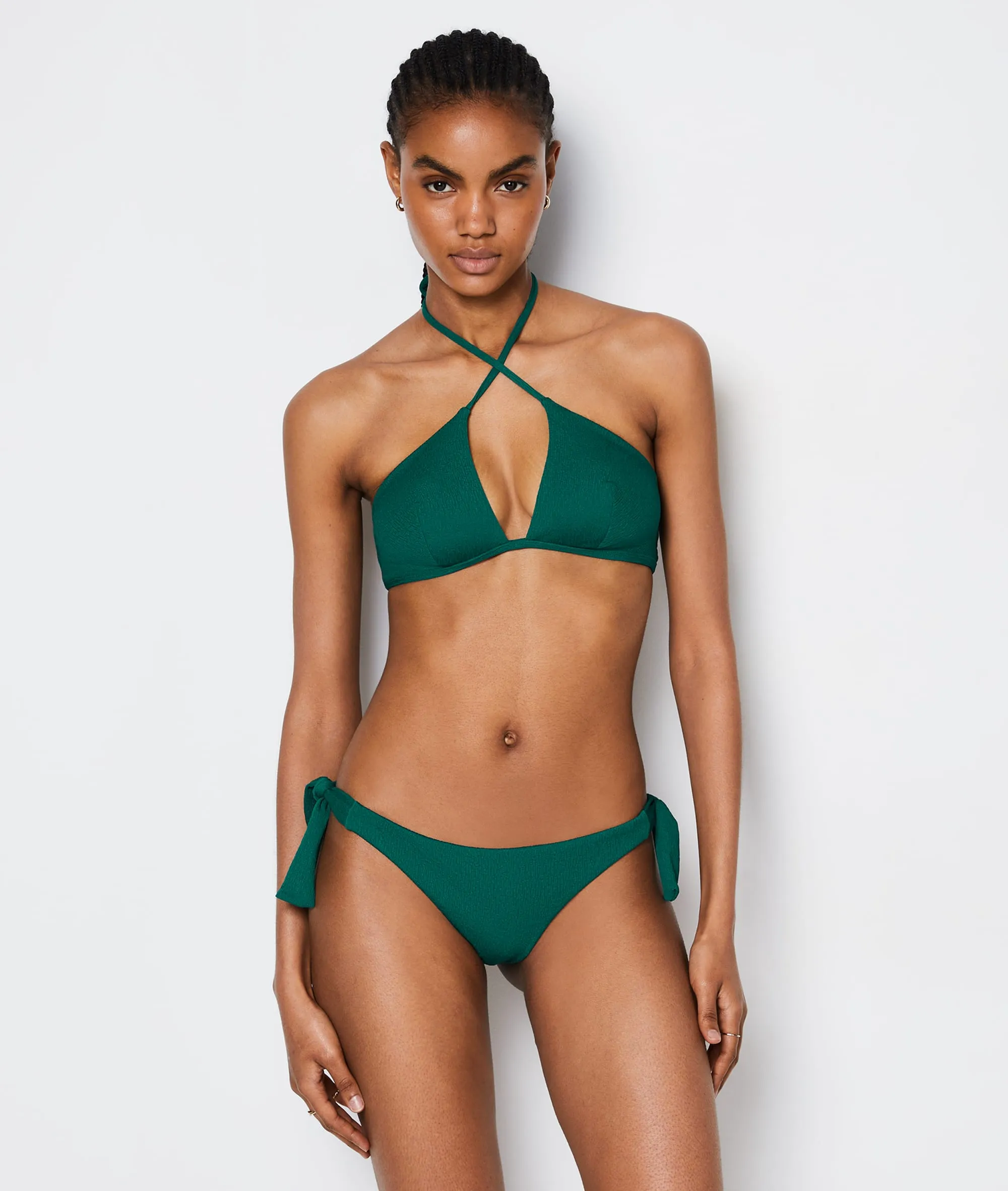 Braguita bikini brasileña, anudada en los laterales SEQUOIA EMERAUDE - ETAM