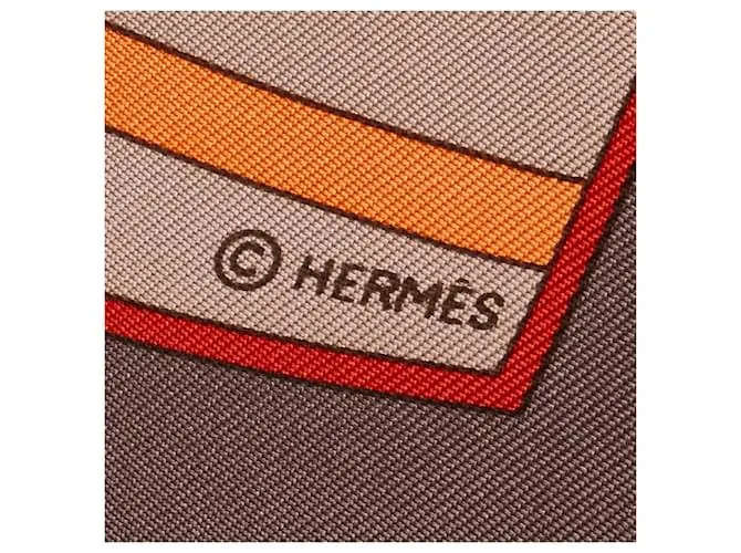 Hermès LAS FUENTES DE LA VIDA Bufanda Castaño Multicolor 