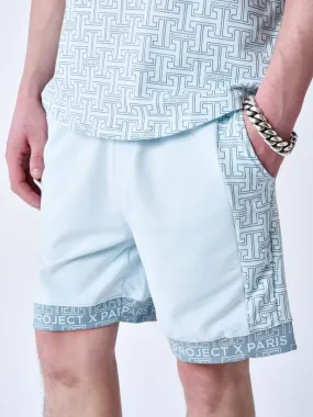 project x paris bermudas con estampado de laberinto - Azul hielo