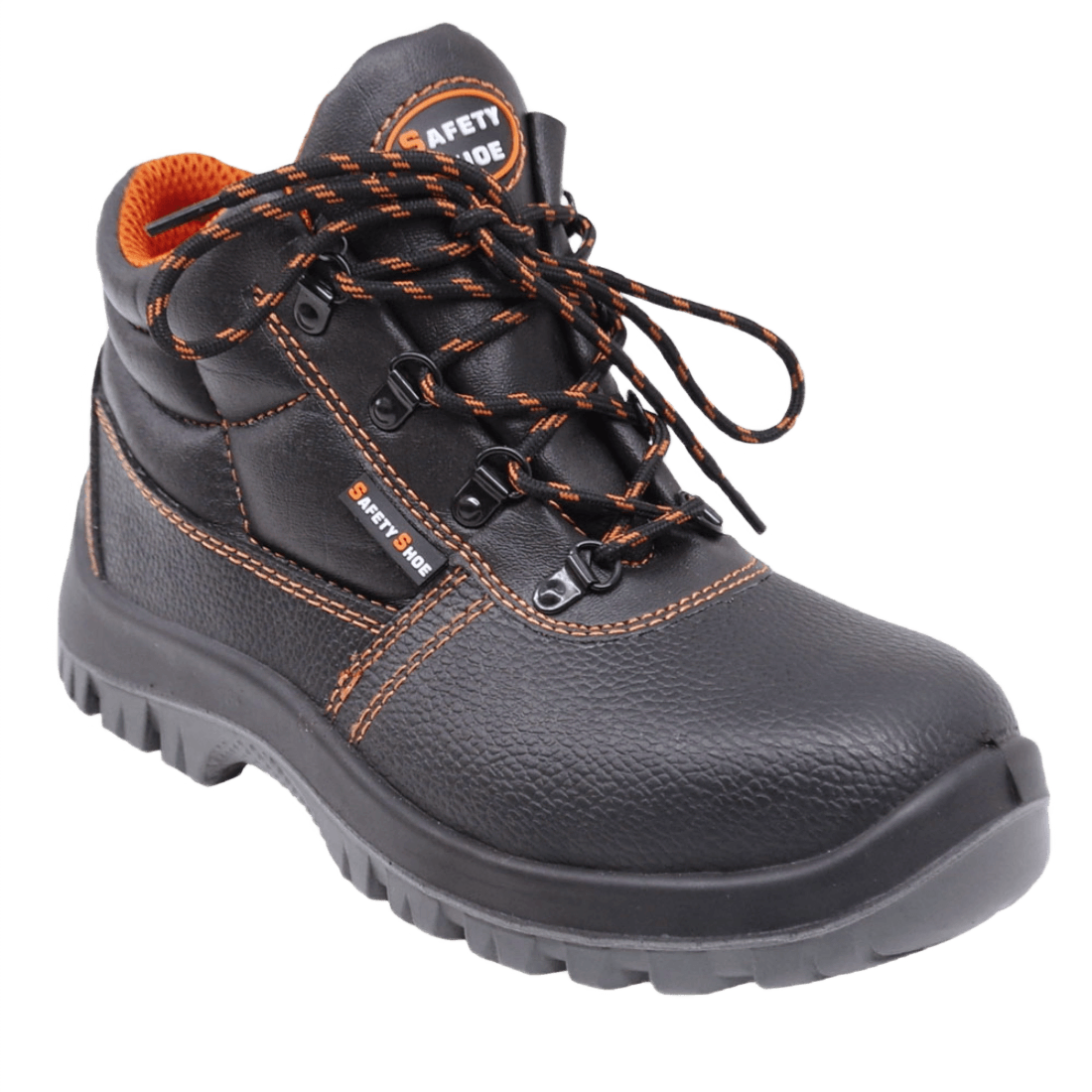 Safety shoes m-8010 acero talla 44 zapato de cuero media bota punta de acero anti - estatico negro iso20345