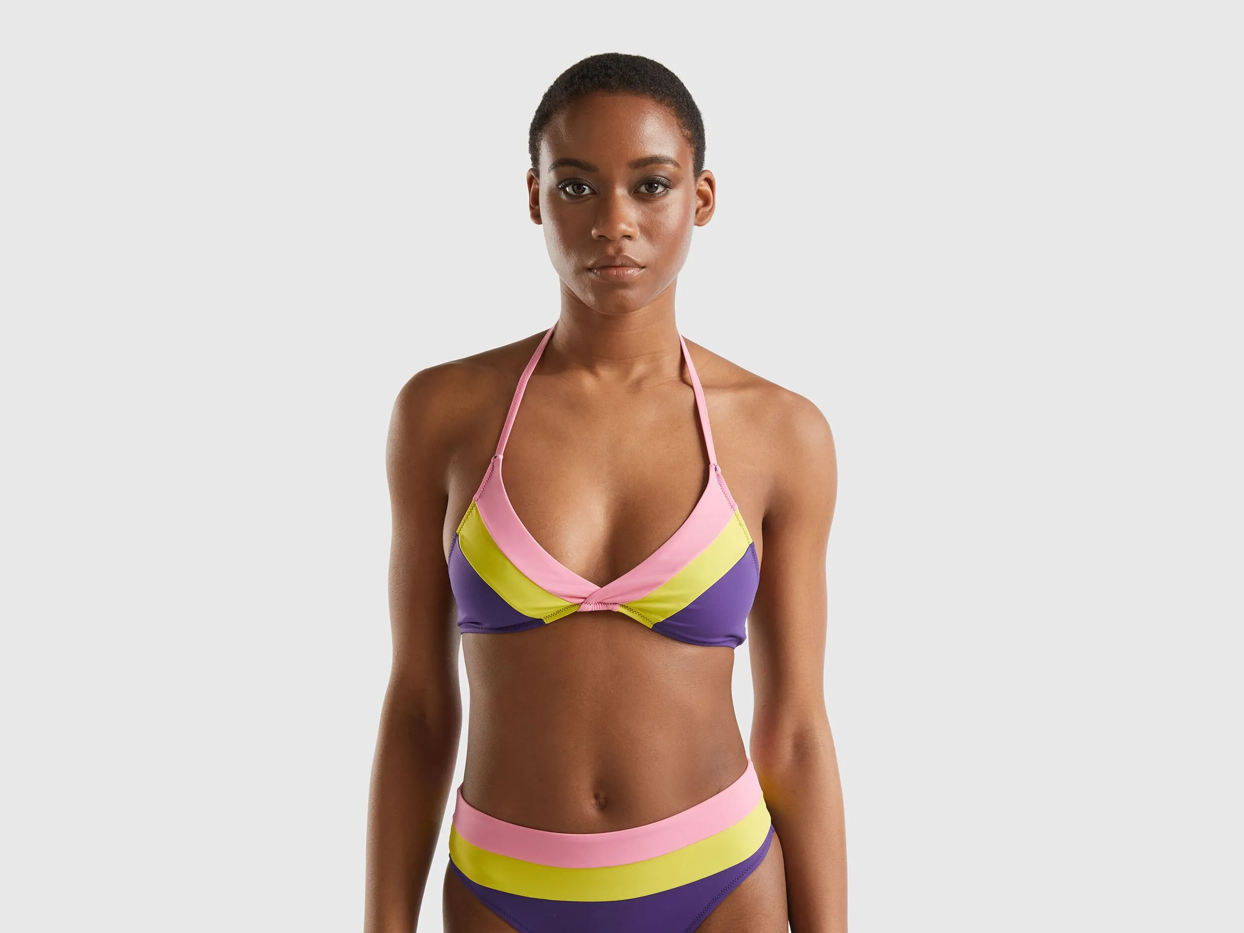 Sujetador de bikini de rayas de ECONYL®