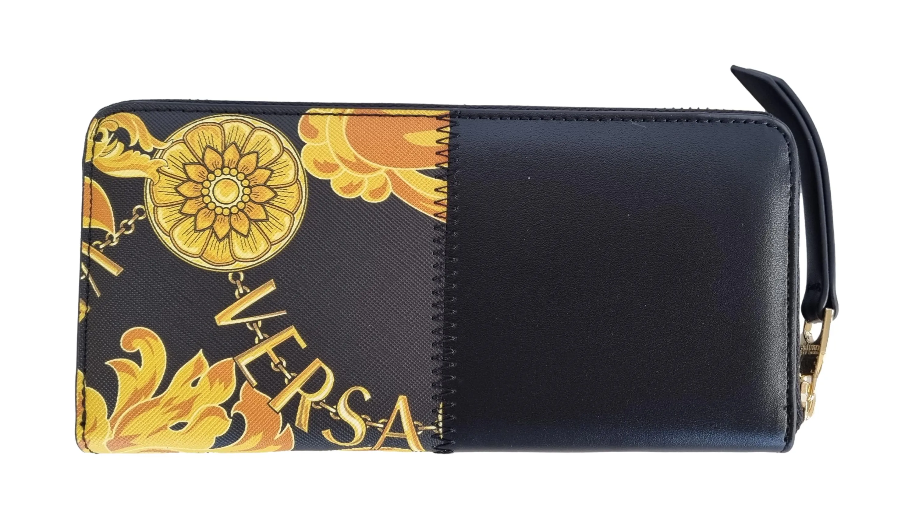 VERSACE JEANS COUTURE monedero continental de piel sintética para mujer 75VA5PP1